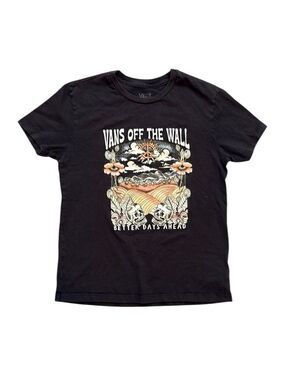 Vans Women’s Graphic Tee Better Days Ahead Dark Gray Multi Size XS